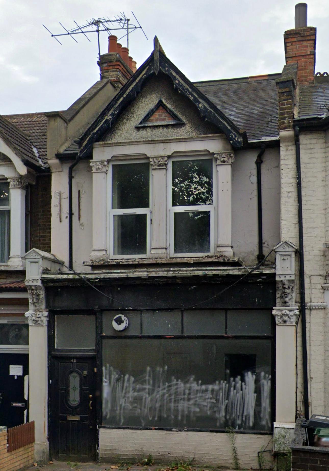 Before Redwood renovation frontage condition
